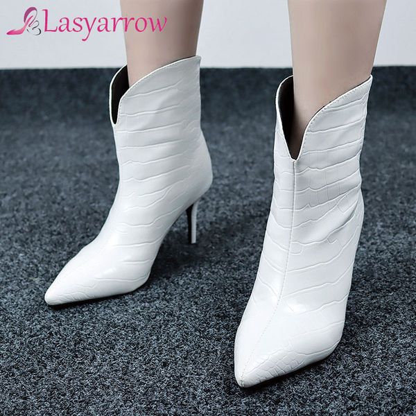 lasyarrow 2020 new brand women boots fashion super high heels ankle boots faux leather autumn pointed toe winter, Black
lasyarrow 2020 new brand women boots fashion super high heels ankle boots faux leather autumn pointed toe winter, Black
