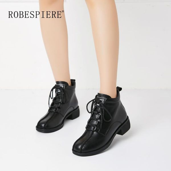 robespiere new genuine leather ankle boots women autumn winter lace up casual shoes woman classics sewing design snow boots b47, Black
robespiere new genuine leather ankle boots women autumn winter lace up casual shoes woman classics sewing design snow boots b47, Black