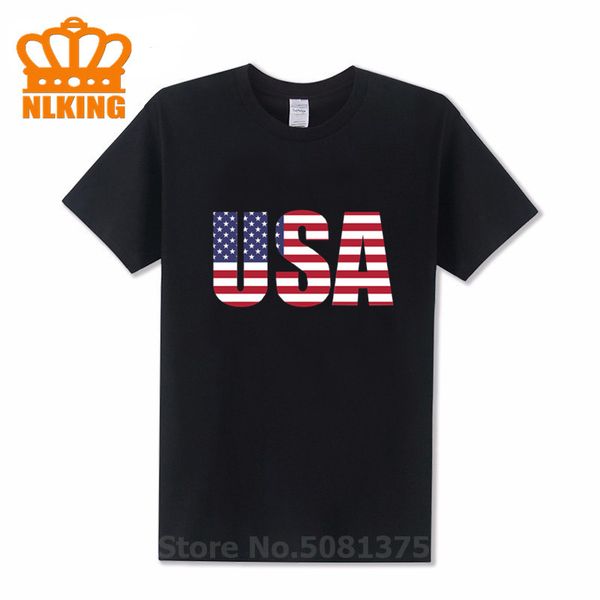 celebrate your patriotism with this usa letter design men's t shirt refreshing summer print t-shirts classic 100%cotton tee, White;black 
celebrate your patriotism with this usa letter design men's t shirt refreshing summer print t-shirts classic 100%cotton tee, White;black