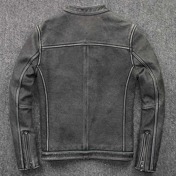 men's leather & faux genuine cow jacket men short spring retro cowhide coat motorcycle jackets real 805 kj1439, Black
men's leather & faux genuine cow jacket men short spring retro cowhide coat motorcycle jackets real 805 kj1439, Black