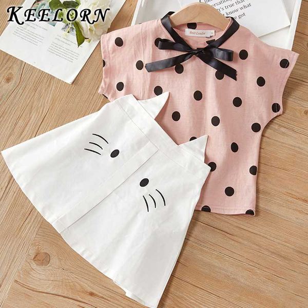 keelorn baby summer clothing fashion bow tie dot t-shirt cat umbrella skirt children's suit cartoon dress clothes set vestidos, White
keelorn baby summer clothing fashion bow tie dot t-shirt cat umbrella skirt children's suit cartoon dress clothes set vestidos, White