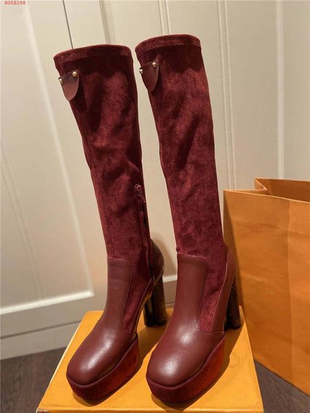 2020 new womens classic arrival podium platform high boots for women suede boots with flower block heel original packaging, Black
2020 new womens classic arrival podium platform high boots for women suede boots with flower block heel original packaging, Black