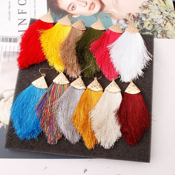 btwgl fashion europe and the united states big colorful neon tassel earrings net red pendant earrings women's jewelry wholesale, Silver
btwgl fashion europe and the united states big colorful neon tassel earrings net red pendant earrings women's jewelry wholesale, Silver