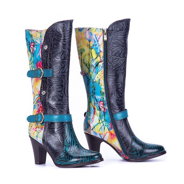 leather women tall canister boots high fashion ladies boots high restoring ancient ways with retro leather riding girls, Black
leather women tall canister boots high fashion ladies boots high restoring ancient ways with retro leather riding girls, Black