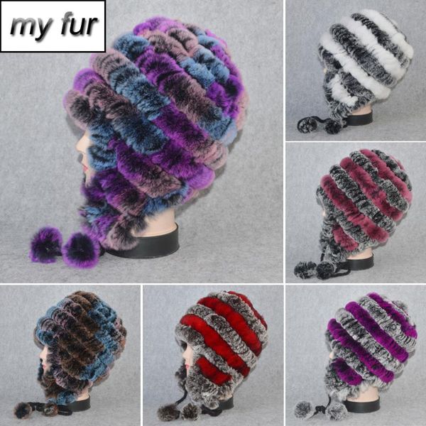 winter women striped pom poms genuine rex fur hat warm soft 100% natural fur hats lady windproof knit beanies cap, Blue;gray
winter women striped pom poms genuine rex fur hat warm soft 100% natural fur hats lady windproof knit beanies cap, Blue;gray