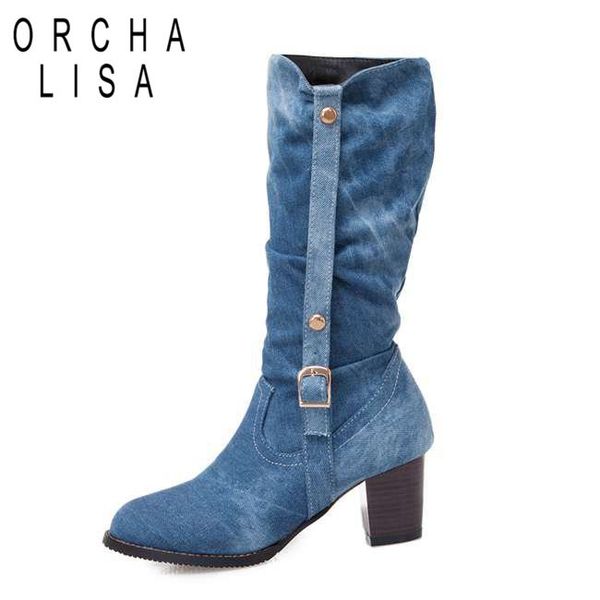 orcha lisa big size 34-46 winter western cowboy booties square heels shoes knee high boots women bottes jeans boots lady party, Black
orcha lisa big size 34-46 winter western cowboy booties square heels shoes knee high boots women bottes jeans boots lady party, Black