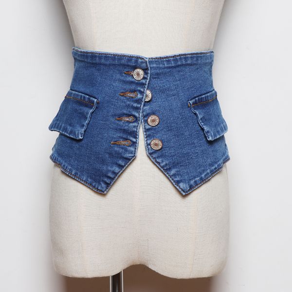 european vintage elastic denim wide corset belts female high waist women's belt for dresses accessories 2020 ladies waist belt, Black;brown
european vintage elastic denim wide corset belts female high waist women's belt for dresses accessories 2020 ladies waist belt, Black;brown