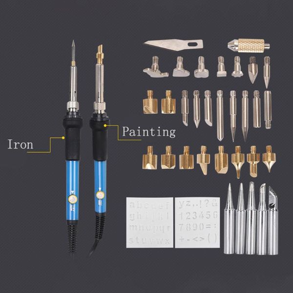 35pcs portable carving pyrography tool 220v 110v multi-function internal heating tempreture adjuatable electric soldering iron
35pcs portable carving pyrography tool 220v 110v multi-function internal heating tempreture adjuatable electric soldering iron