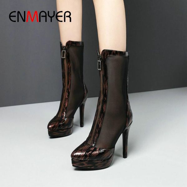 boots enmayer women zip mid-calf basic mesh (air mesh) pu 2021 thin heels round to patchwork spring/autumn shoes, Black
boots enmayer women zip mid-calf basic mesh (air mesh) pu 2021 thin heels round to patchwork spring/autumn shoes, Black