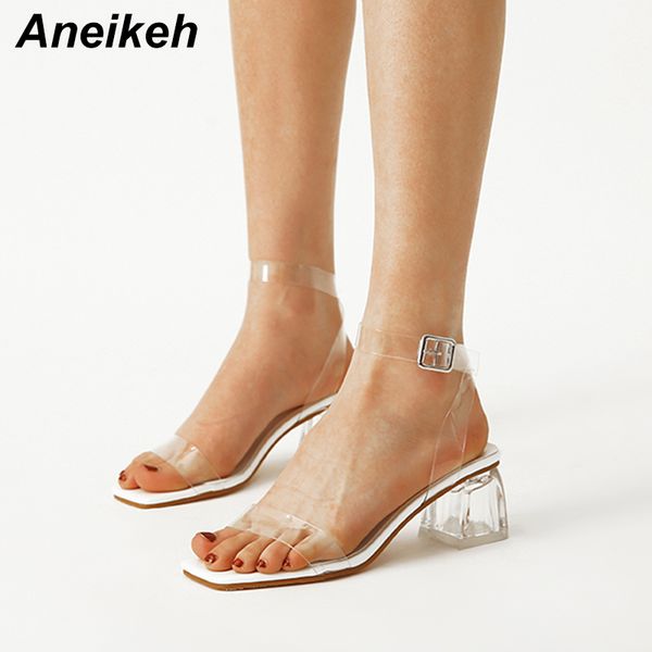 aneikeh summer women shoes jelly sandals ankle-wrap pvc fashion narrow band square heel buckle strap back strap party white, Black
aneikeh summer women shoes jelly sandals ankle-wrap pvc fashion narrow band square heel buckle strap back strap party white, Black