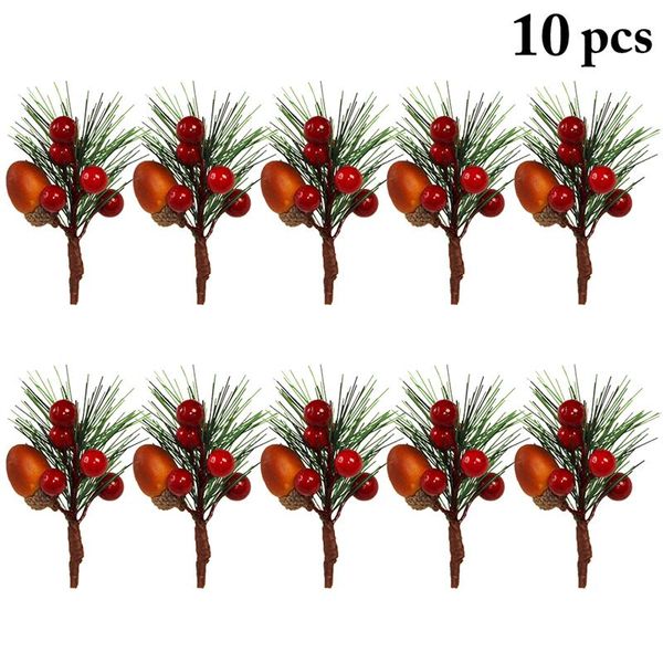 decorative flowers & wreaths 10pcs artificial flower red christmas berry and pine cone picks with holly branches for holiday floral decor cr
decorative flowers & wreaths 10pcs artificial flower red christmas berry and pine cone picks with holly branches for holiday floral decor cr