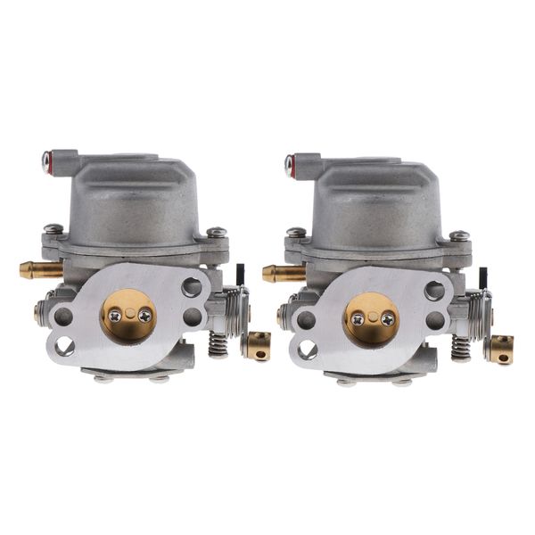 2x carburetor assy 67d-14301-10 replacement fits yamaha 4-stroke 4hp 5hp