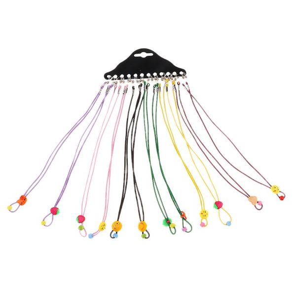12pcs multicolor eyeglass holder strap spectacle sunglass neck cord lanyard with cartoon fruit decoration, Silver
12pcs multicolor eyeglass holder strap spectacle sunglass neck cord lanyard with cartoon fruit decoration, Silver
