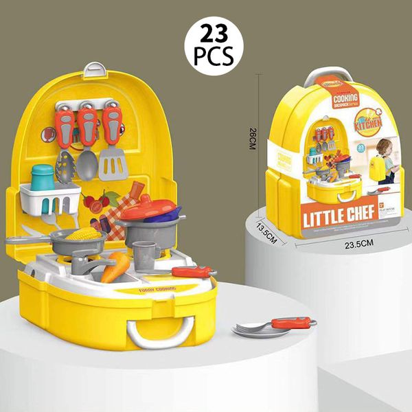 Children Simulation Makeup Jewelry Set Doctor Tools Supermarket Suitcase Kitchen Tableware Play House Backpack Kits Kids Toys Girls Game