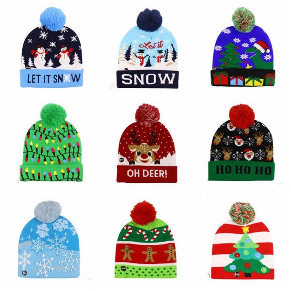 led light-up xmas knit beanie snowflake xmas crochet hats xams light pompon ball ski cap outdoor warm beanies earflaps skull cap lsk971, Yellow
led light-up xmas knit beanie snowflake xmas crochet hats xams light pompon ball ski cap outdoor warm beanies earflaps skull cap lsk971, Yellow