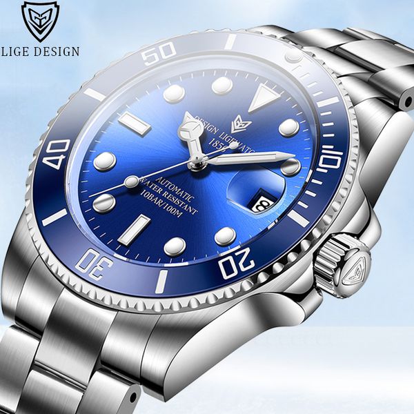 lige design 2020 men watch luxury automatic mechanical wrist watch men stainless steel 100m waterproof mekaniska klockor, Slivery;brown
lige design 2020 men watch luxury automatic mechanical wrist watch men stainless steel 100m waterproof mekaniska klockor, Slivery;brown