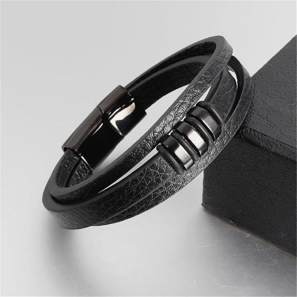 fashion male jewelry black weave leather bracelet stainless steel magnetic men's punk bangle
fashion male jewelry black weave leather bracelet stainless steel magnetic men's punk bangle