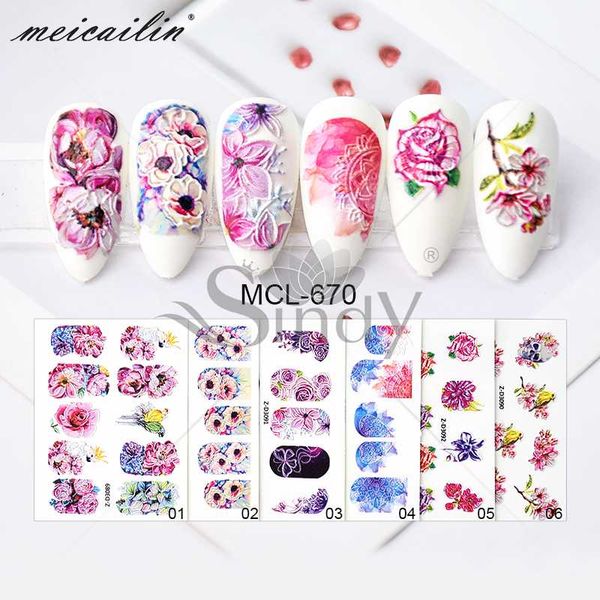 1pc 3d acrylic engraved flower nail sticker embossed flower water transfer stickers summer art manicure nail water slide decals, Black 
1pc 3d acrylic engraved flower nail sticker embossed flower water transfer stickers summer art manicure nail water slide decals, Black