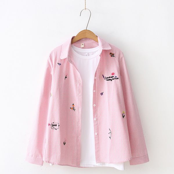 women's spring autumn cotton shirts preppy style turn-down collar letter embroidery sweet quality basic blouses for student 2020, White
women's spring autumn cotton shirts preppy style turn-down collar letter embroidery sweet quality basic blouses for student 2020, White