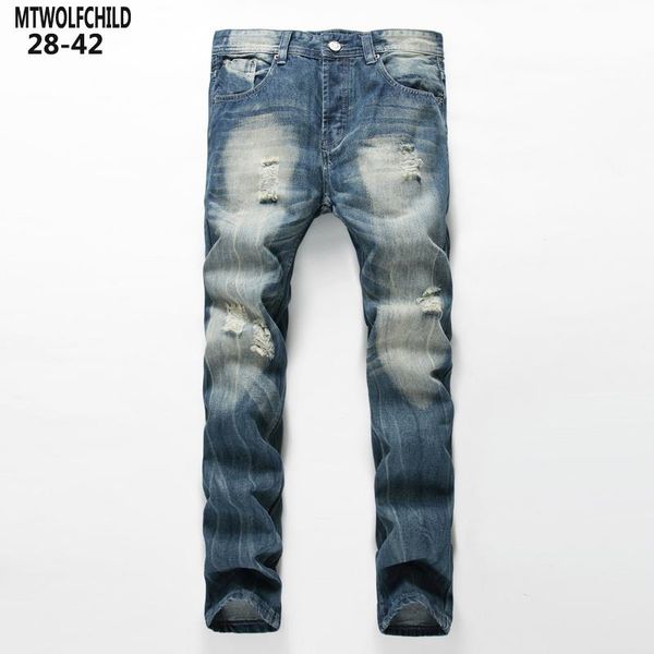 men's jeans good quality 2021 mens distressed hole casual denim pants straight masculino trousers fashion slim fit, Blue
men's jeans good quality 2021 mens distressed hole casual denim pants straight masculino trousers fashion slim fit, Blue