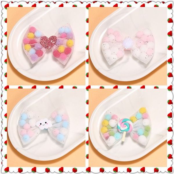 12pcs ins boutique cute lollipop gauze bow hairpins pom pom heart bowknot hair clips princess headwear fashion hair accessories, Slivery;white
12pcs ins boutique cute lollipop gauze bow hairpins pom pom heart bowknot hair clips princess headwear fashion hair accessories, Slivery;white