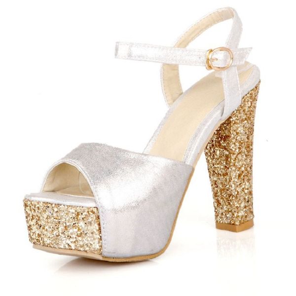 2020 new large size high heels waterproof platform thick with banquet sequins fish mouth sandals women, Black
2020 new large size high heels waterproof platform thick with banquet sequins fish mouth sandals women, Black