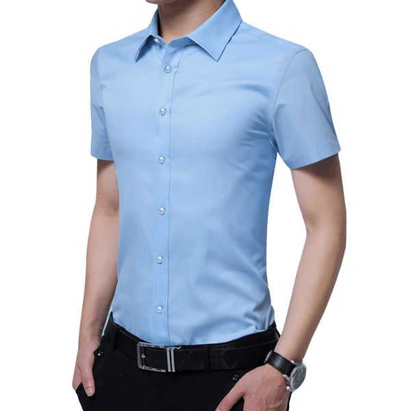 simple design solid color men's short sleeve casual shirts fashion summer cotton slim fit white dress shirt 5xl, White;black
simple design solid color men's short sleeve casual shirts fashion summer cotton slim fit white dress shirt 5xl, White;black