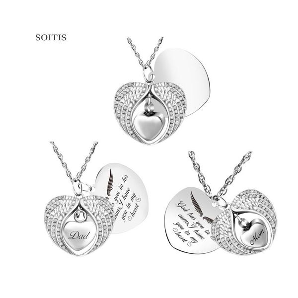pendant necklaces cremation jewelry for memory dad&mom custom keepsake engraved name date urn necklace double heart diy ashes, Silver
pendant necklaces cremation jewelry for memory dad&mom custom keepsake engraved name date urn necklace double heart diy ashes, Silver