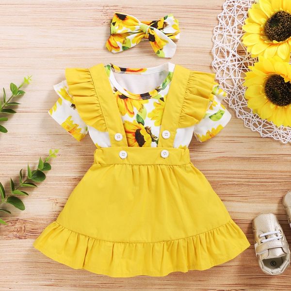 3pcs baby skirt sets summer casual thin loose floral romper ruffle suspender skirt headband kids clothes outfit set, White
3pcs baby skirt sets summer casual thin loose floral romper ruffle suspender skirt headband kids clothes outfit set, White