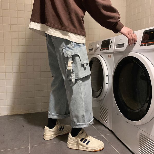men's jeans 2021 four seasons casual and loose fit wide leg pants straight tube big pocket design fashionable size s-3xl, Blue
men's jeans 2021 four seasons casual and loose fit wide leg pants straight tube big pocket design fashionable size s-3xl, Blue