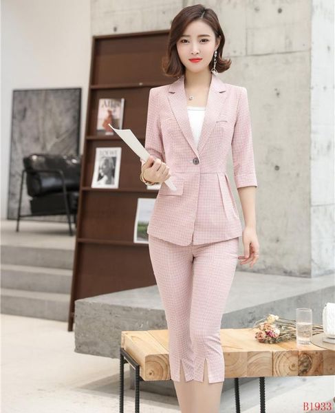 spring summer fashion blazer women pant suit pantsuits pink jackets half sleeve office ladies business suits, White
spring summer fashion blazer women pant suit pantsuits pink jackets half sleeve office ladies business suits, White