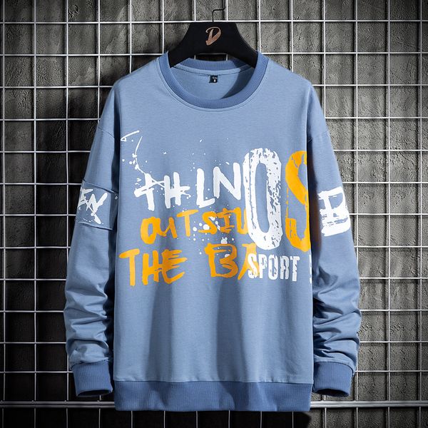 2020 men's pullover sweatshirt letter print fashion loose casual long sleeve crew neck bottoming shirt college style jacket, Black
2020 men's pullover sweatshirt letter print fashion loose casual long sleeve crew neck bottoming shirt college style jacket, Black