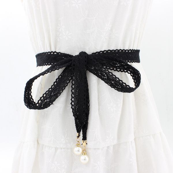 fashion all-match lace pearl waist chain female dress waist knotted rope, Black;brown
fashion all-match lace pearl waist chain female dress waist knotted rope, Black;brown