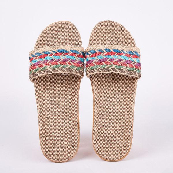 women flax slippers sandals summer comfortable non-slip ladies home flip flop cross-tied casual indoor shoes multicolor, Black
women flax slippers sandals summer comfortable non-slip ladies home flip flop cross-tied casual indoor shoes multicolor, Black