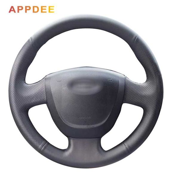 hand-stitched black pu artificial leather car steering wheel cover for lada granta 2011-2020
hand-stitched black pu artificial leather car steering wheel cover for lada granta 2011-2020