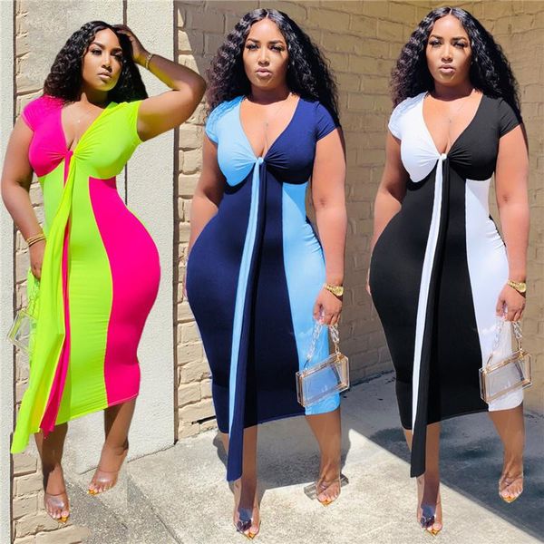 dropshipping panelled contrast color bodycon dress deep v neck short sleeve empire dress summer multi style female clothing, Black;gray
dropshipping panelled contrast color bodycon dress deep v neck short sleeve empire dress summer multi style female clothing, Black;gray