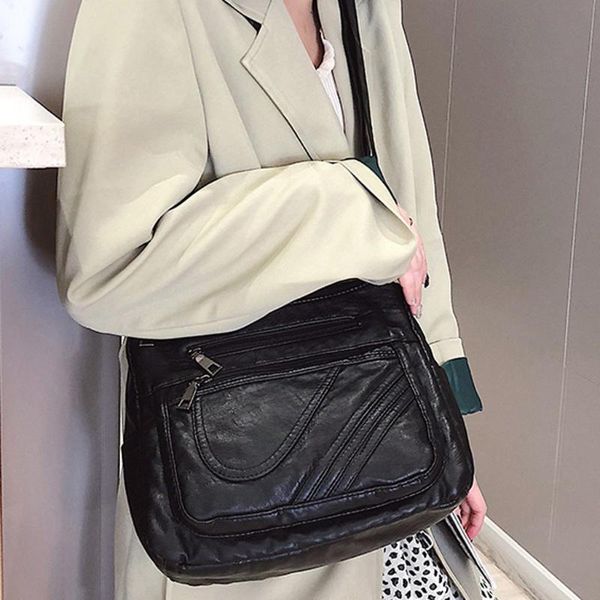 women black messenger bags vintage soft pu leather handbag female casual totes shoulder bag design zipper ladies bolsa feminina
women black messenger bags vintage soft pu leather handbag female casual totes shoulder bag design zipper ladies bolsa feminina