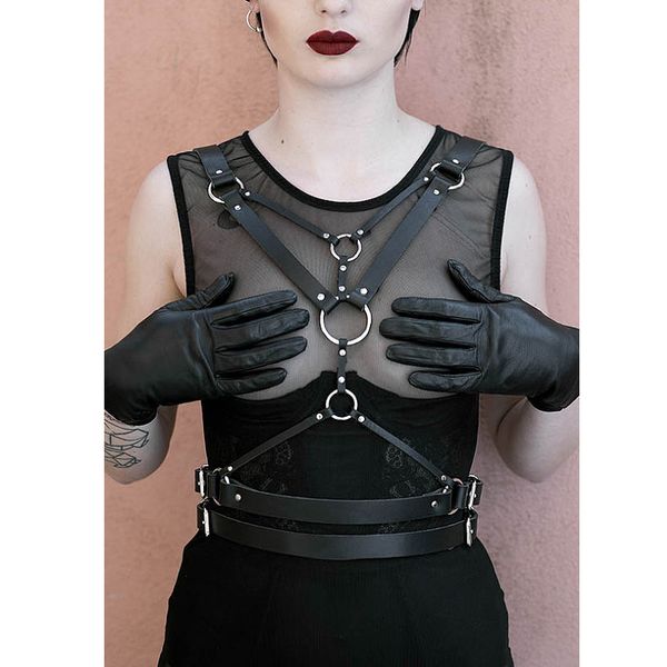 готические женщины pu кожи плеча ремня крест-накрест спереди тела chest harness регулируемая бандаж waistband punk костюм аксессуары, Black;brown
готические женщины pu кожи плеча ремня крест-накрест спереди тела chest harness регулируемая бандаж waistband punk костюм аксессуары, Black;brown