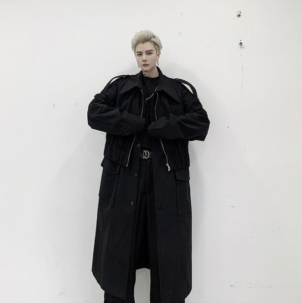 men's trench coats mens man splicing middle length coat men fake two clothes overcoat long sleeve 2021 spring designer black, Tan;black
men's trench coats mens man splicing middle length coat men fake two clothes overcoat long sleeve 2021 spring designer black, Tan;black