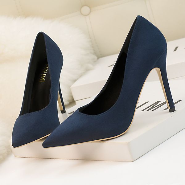 new 10cm pumps simple high-heeled suede shallow mouth pointed professional was thin women's shoes high-heeled shoes, Black
new 10cm pumps simple high-heeled suede shallow mouth pointed professional was thin women's shoes high-heeled shoes, Black
