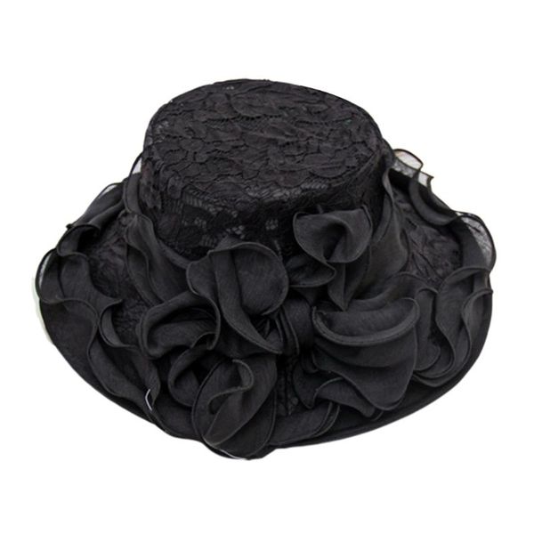 womens sun hat wide brim floral lace party fascinator detachable flower ruffles adjustable beach cap, Blue;gray
womens sun hat wide brim floral lace party fascinator detachable flower ruffles adjustable beach cap, Blue;gray