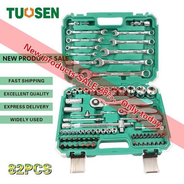 tuosen 82pcs in 1 mechanic hand ratchet tool sets auto socket wrench tools set mini repair professional gereedschap kit for car
tuosen 82pcs in 1 mechanic hand ratchet tool sets auto socket wrench tools set mini repair professional gereedschap kit for car