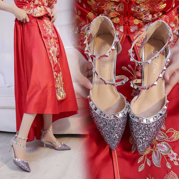 plus size 42 women sandals rivets pumps pointed toe bling wedding shoes woman pumps glitter dress shoes sandalias mujer 8068g, Black
plus size 42 women sandals rivets pumps pointed toe bling wedding shoes woman pumps glitter dress shoes sandalias mujer 8068g, Black