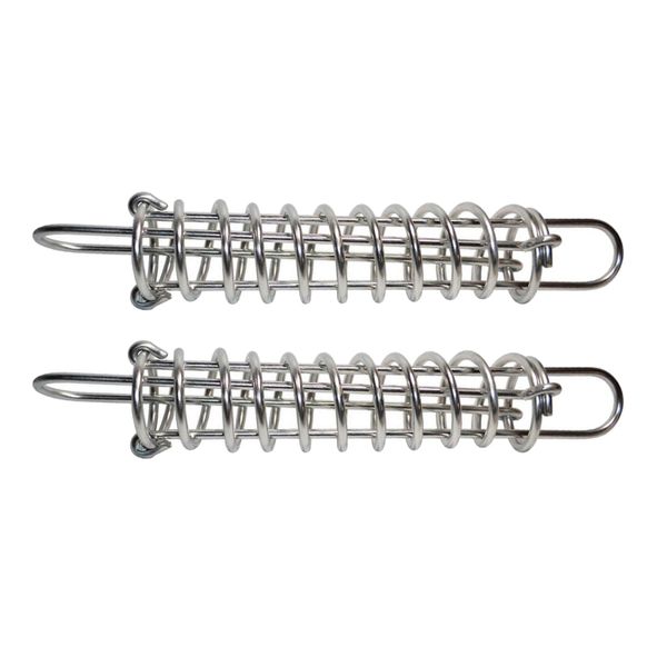 2x rustproof stainless steel shock absorbing dock line mooring springs 113mm
2x rustproof stainless steel shock absorbing dock line mooring springs 113mm
