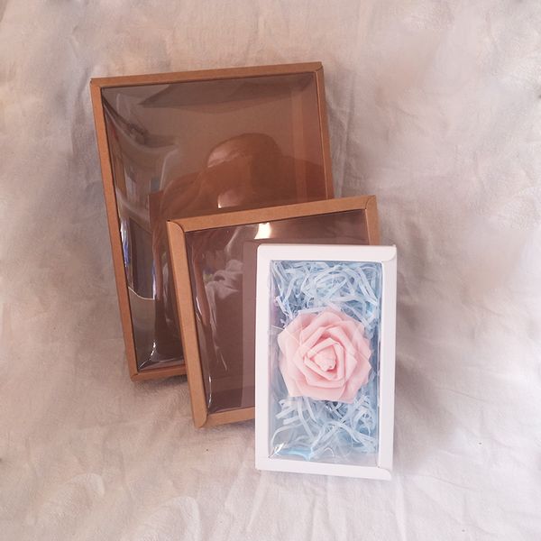 gift wrap 10pcs folding kraft paper box with transparent pvc window packaging cajas de carton present
gift wrap 10pcs folding kraft paper box with transparent pvc window packaging cajas de carton present