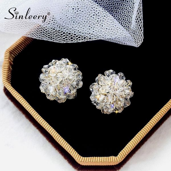 sinleery chic crystal flower stud earrings yellow gold silver color black clear zircon small earrings women jewelry es067 sso, Golden;silver
sinleery chic crystal flower stud earrings yellow gold silver color black clear zircon small earrings women jewelry es067 sso, Golden;silver