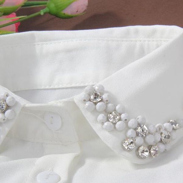 half shirt detachable bead flower female blouse lapel necklace fake collar detachable collar hand-nailed pearl fake, Blue;purple
half shirt detachable bead flower female blouse lapel necklace fake collar detachable collar hand-nailed pearl fake, Blue;purple