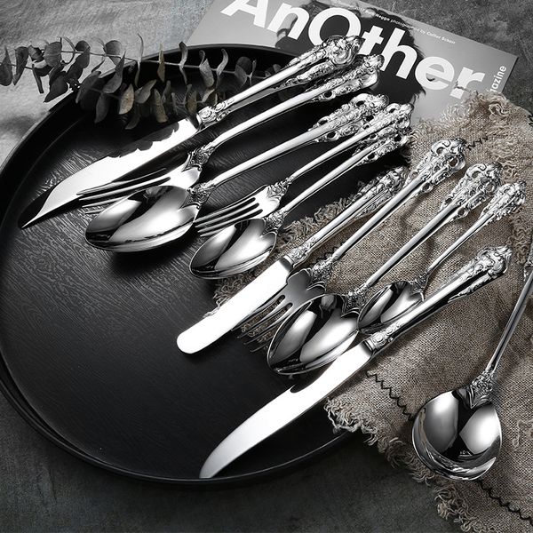 flatware sets western dinnerware main/dessert 1pcs durable kitchen accessories 420/304 stainless steel knife/spoon/fork silver
flatware sets western dinnerware main/dessert 1pcs durable kitchen accessories 420/304 stainless steel knife/spoon/fork silver