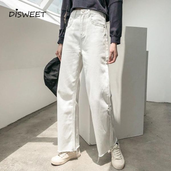 autumn white black jeans woman korean version of straight high waist jeans simple and elegant solid color loose women 2020, Blue
autumn white black jeans woman korean version of straight high waist jeans simple and elegant solid color loose women 2020, Blue