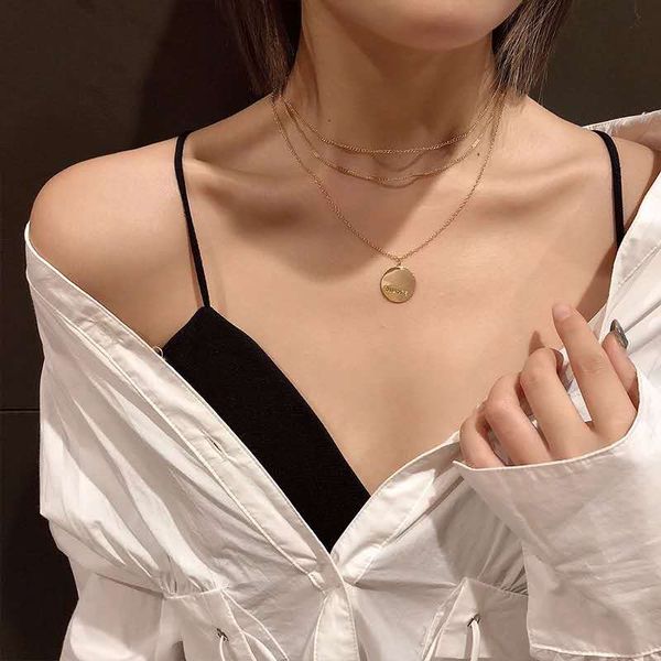 chains korean version of three-layer neck jewelry women necklace net red simple pendant, Silver
chains korean version of three-layer neck jewelry women necklace net red simple pendant, Silver